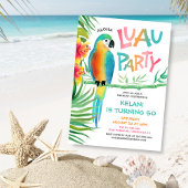 Aloha Luau Tropical Parrot Birthday Einladung