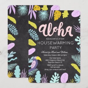 Aloha Luau Tropicale Einladung zur Hauseinweihungs
