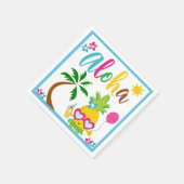 Aloha Luau Tropisches Ananas-Party Serviette (Ecke)