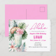 Aloha Luau Tropisches Getränk Erwachsener Geburtst