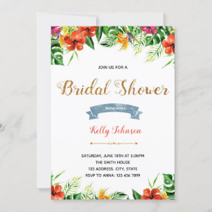 Aloha luau tropisches Sommersommer Brautparty Part Einladung