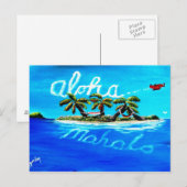Aloha mahalo postkarte (Vorne/Hinten)