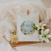 Aloha & Mahalo Tropical Beach | Danke Runder Aufkleber