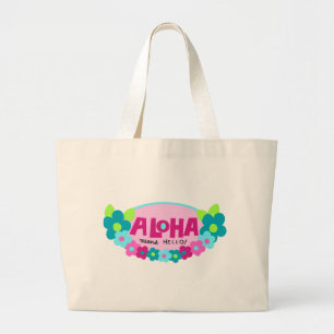 Aloha Means Hello Beach Bag Jumbo Stoffbeutel