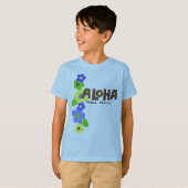 Aloha Means Hello Hawaiian Floral T-Shirt (Vorne ganz)
