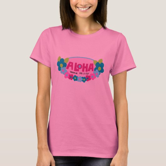 Aloha Means Hello Hawaiian Krawatte-Dye T-Shirt (Vorderseite)