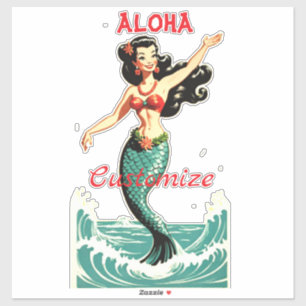 Aloha Mermaid Thunder_Thunder_Cove Aufkleber