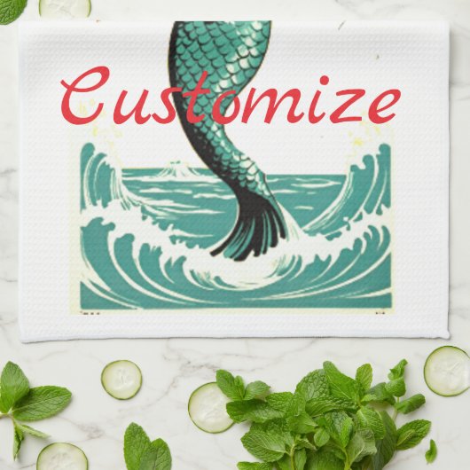 Aloha Mermaid Thunder_Thunder_Cove Geschirrtuch (Gefaltet)