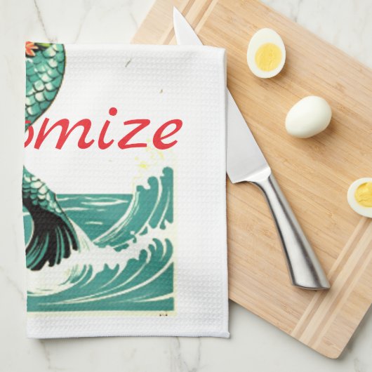 Aloha Mermaid Thunder_Thunder_Cove Geschirrtuch (Viertel Falte)