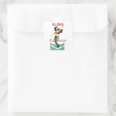 Aloha Mermaid Thunder_Thunder_Cove Quadratischer Aufkleber (Tasche)