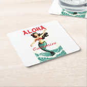 Aloha Mermaid Thunder_Thunder_Cove Rechteckiger Pappuntersetzer (angewinkelt)