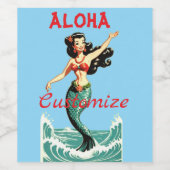 Aloha Mermaid Thunder_Thunder_Cove Weinetikett (Einzelnes Label)