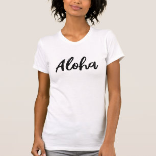 Aloha minimalist weißes schmal geschnittenes Hemd  T-Shirt