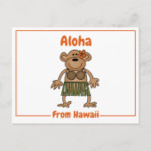 Aloha Monkey Postkarte (Vorderseite)