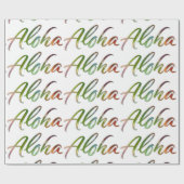 Aloha - Naturbriefe Weiß - Hawaii Hawai'i Geschenkpapier (Flach)
