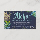 Aloha Navy Blue Pineapa Baby Shower Buy Request Begleitkarte (Vorderseite)