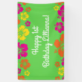 Aloha Niedlich Hawaiian 1. Geburtstag Party Thema Banner (Vertikal)
