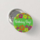 Aloha Niedlich Hawaiian Kid's Geburtstagspartei Button (Vorne & Hinten)