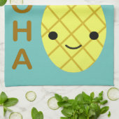 Aloha Niedlich Kawaii Ananas Geschirrtuch (Gefaltet)
