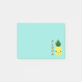 Aloha Niedlich Kawaii Ananas Post-it Klebezettel (Vorderseite)