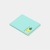 Aloha Niedlich Kawaii Ananas Post-it Klebezettel (angewinkelt)