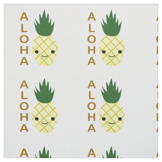 Aloha Niedlich Kawaii Ananas Stoff (Muster)