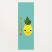 Aloha Niedlich Kawaii Ananas Yogamatte (Vorderseite)