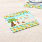 Aloha Niedlich Red Hair 'Danke für das Kommen' Rechteckiger Pappuntersetzer (angewinkelt)