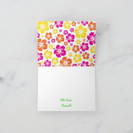 Aloha niedlicher Hawaiianer-1. Karte (Innenseite)