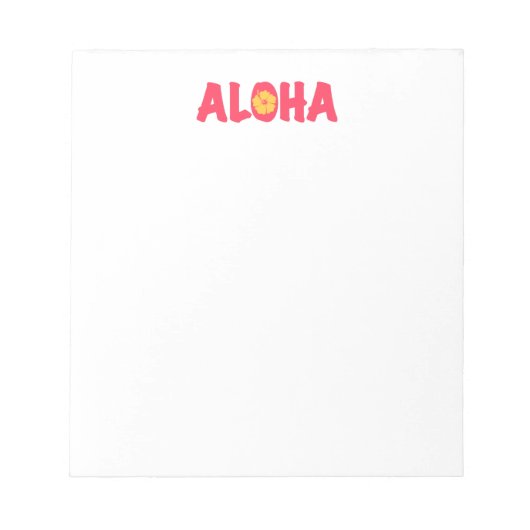 Aloha Notepad Notizblock (Vorderseite)