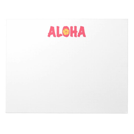Aloha Notepad Notizblock (Vorderseite)