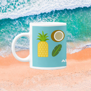 Aloha Nui Loa Hawaiianische Ananas Kaffeetasse