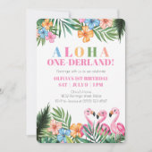 Aloha Onederland Summer Tropical Girl 1. Geburtsta Einladung (Vorderseite)