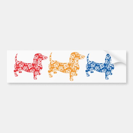 Aloha Orange Dackeln Autoaufkleber (Vorne)