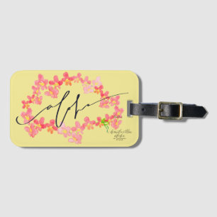 Aloha Orchid Lei Gepäckmarken / Beutel Tags - Gelb Gepäckanhänger