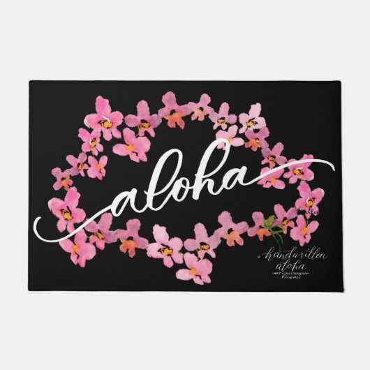 Aloha-Orchideen-Willkommensmatte Fußmatte (Vorderseite)