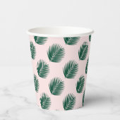 Aloha Palm Blätter Pappbecher (Rückseite)