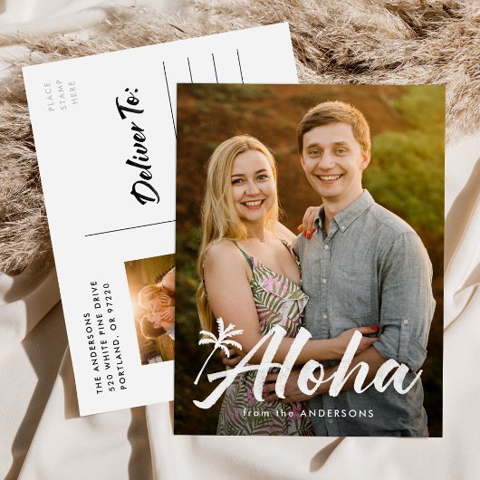 Aloha Palm Tree 2 Foto Feiertagspostkarte