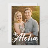 Aloha Palm Tree Foto Feiertagskarte (Vorderseite)