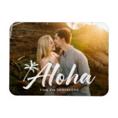 Aloha Palm Tree Holiday Foto Magnet (Horizontal)