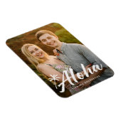 Aloha Palm Tree Holiday Foto Magnet (Rechte Seite)