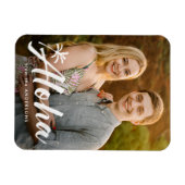 Aloha Palm Tree Holiday Foto Magnet (Horizontal)