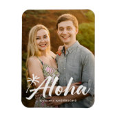 Aloha Palm Tree Holiday Foto Magnet (Vertikal)