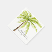 Aloha Palm Tree Island Beach Tropical Birthday Serviette (Ecke)