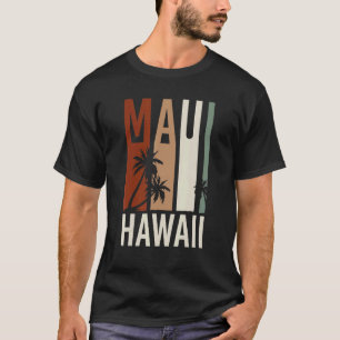 Aloha-Palmen Sommerurlaub Retro Maui Hawaii T-Shirt