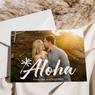 Aloha-Palmenbaum-Foto Feiertagskarte