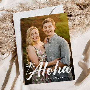 Aloha-Palmenbaum-Foto Feiertagskarte