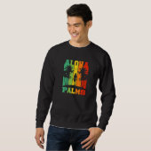 Aloha Palms Tropical Island Tiki Party Hawaii Sweatshirt (Vorne ganz)