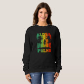 Aloha Palms Tropical Island Tiki Party Hawaii Sweatshirt (Vorne ganz)