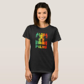 Aloha Palms Tropical Island Tiki Party Hawaii T-Shirt (Vorne ganz)